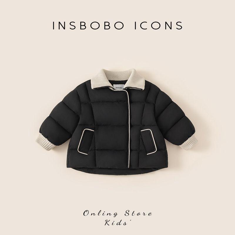 Insbobo Children s Cotton Clothing 2025 Autumn and Winter New Style Boys  Cotton Jacket Winter Girls  Warm Coat Thickened Children s Clothing Black 80