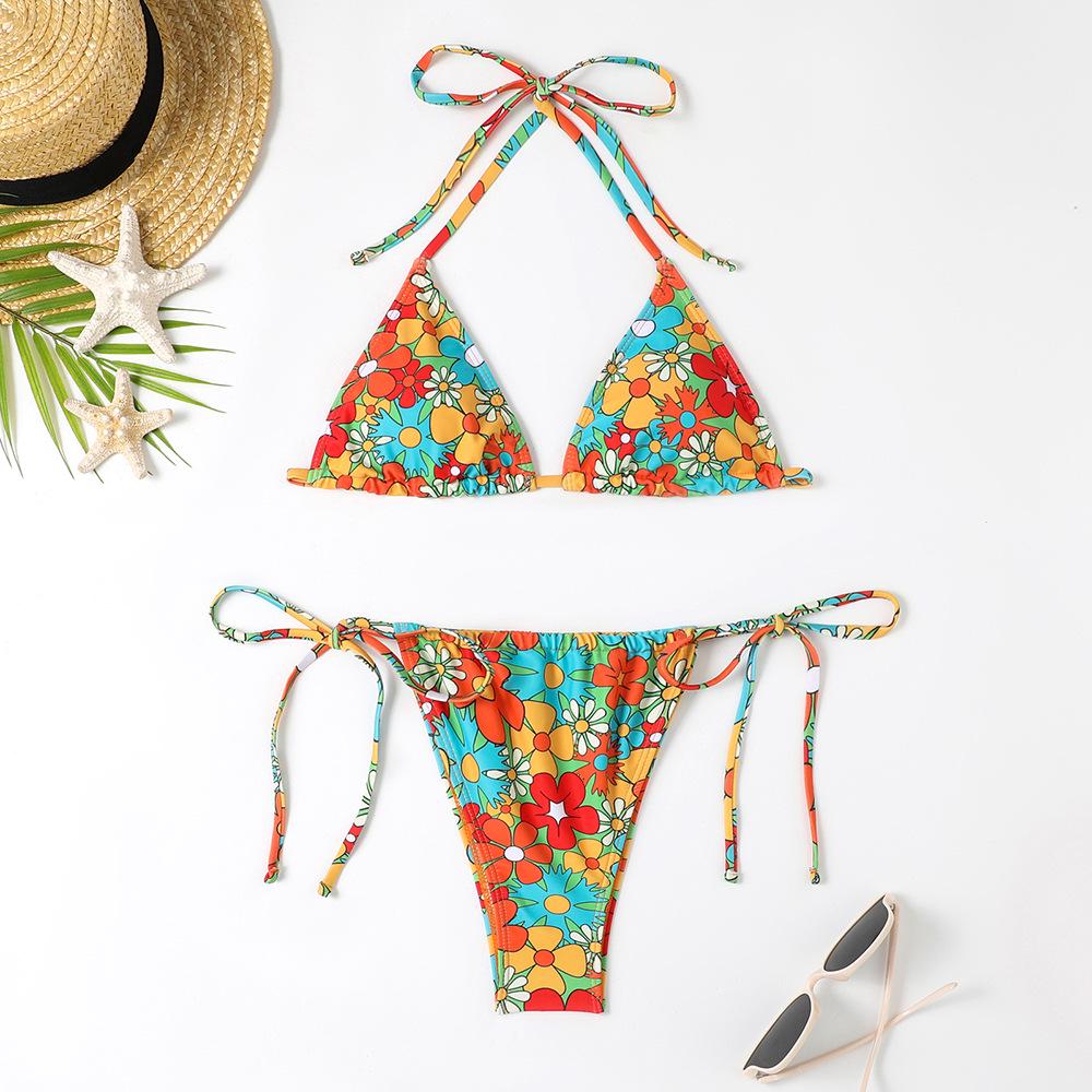 2024 European & American Sexy Split Bikini Swimwear for Women