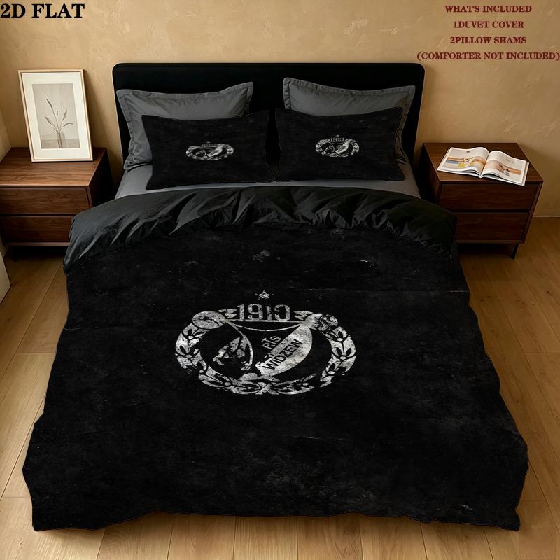 Rts Widzew D Pattern Bedding uilt Set uilt Cover Pillowcase Home Decoration Birthday Gift (1 * duvet cover + 2 * pillowcase without core)