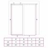 Sliding Door Golden 76 X 205 Cm Tempered Clear Glass and Aluminum