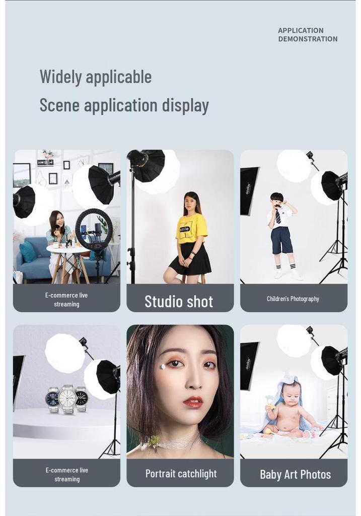 85cm Quick-Install Portable Spherical Softbox for Live Streaming and Studio Portrait Lighting