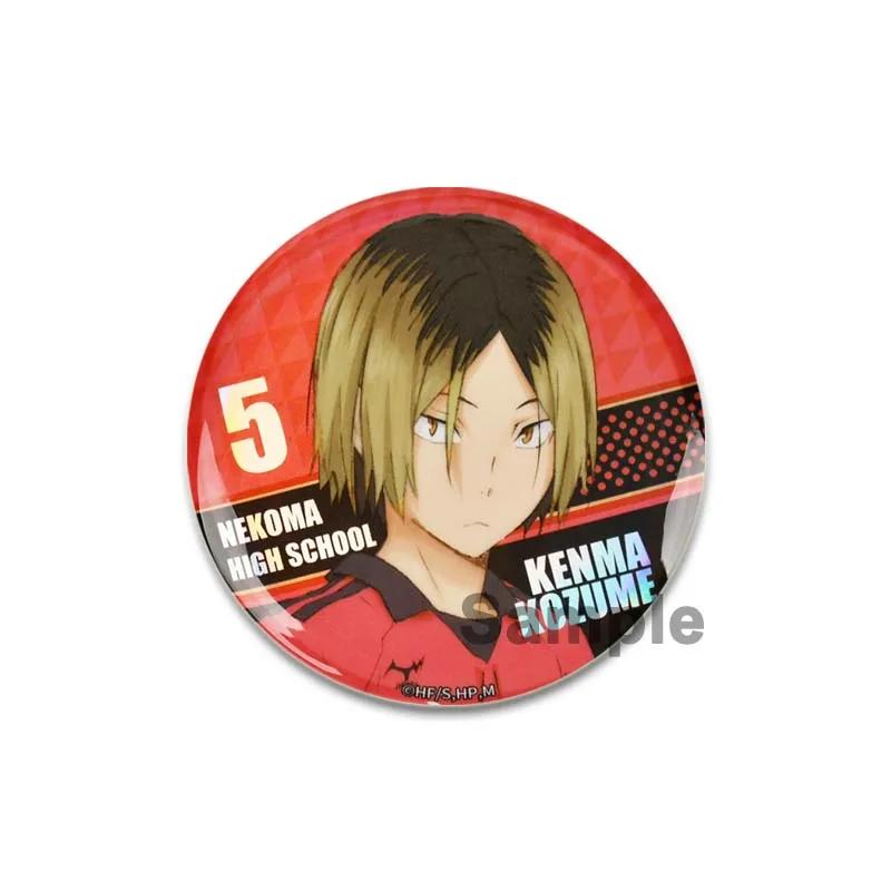 32/44/58mm Hot Sale Anime Japonês Haikyuu Tinplate Pins Mochila Engraçado Broche Emblemas Shoyo Hinata Timeskip Sakusa Atsumu Presente Periférico
