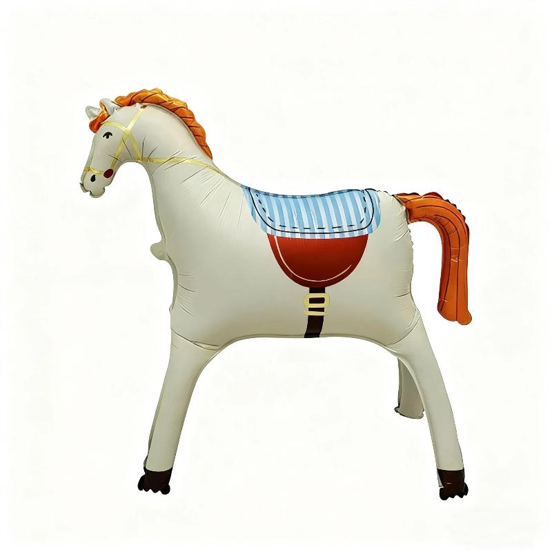 1Pcs Pet Pony Birthday Farm Party Theme Balloons Horse Birthday Party Decor Aluminum Film Ballons Baby Shower Photo Props