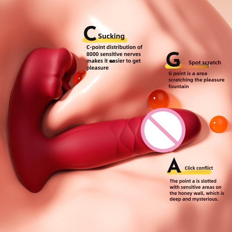 Thrusting Dildo Tongue Vibrator App Control Wearable Clit Vagina G Spot Massager Nipple Anal Female Masturbate Sex Toy for Women