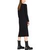 Armani Exchange FW23 Letter Logo Print Round Neck Long Sleeve Dress Women dresses Black 6RYA92-YJ3RZ-1200