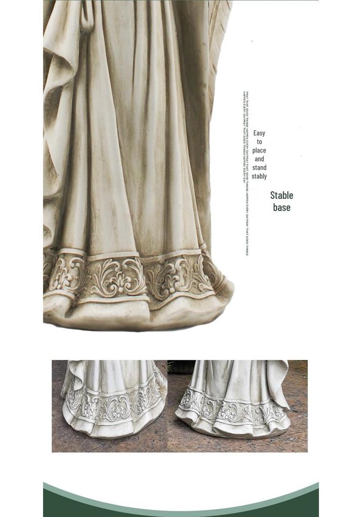 European Angel Girl Resin Sculpture for Garden Decor