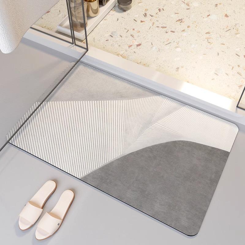 Bathroom Floor Mat, Toilet Suction Door Floor Mat, Carpet, Diatom Mud, Non-slip Toilet, Absorbent Mat, Toilet Entry