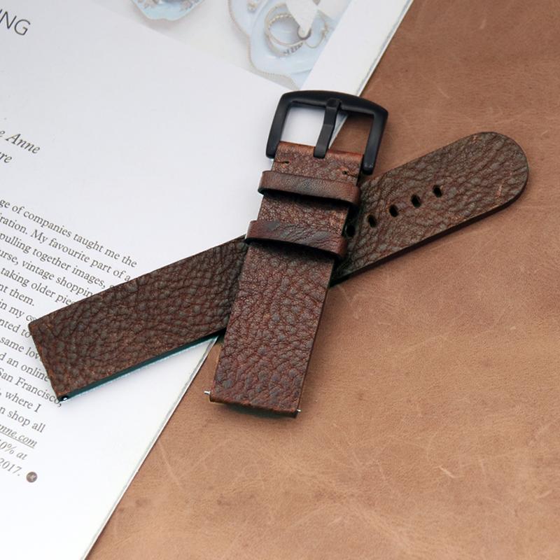 Watchband Italian Calfskinl 22mm Watch Strap Leather Band for Huawei Watch GT 2/3 46mm GT2/GT3 Pro Bracelet for Samsung Galaxy Watch 46