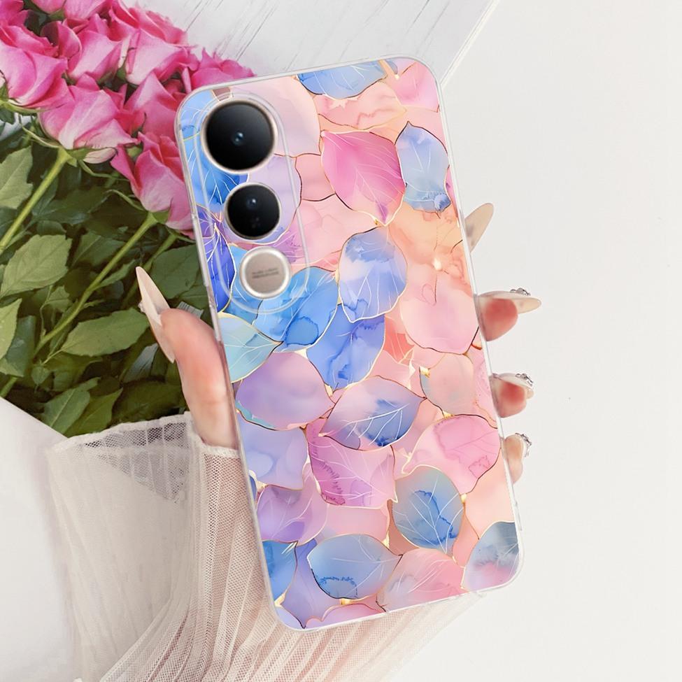 Clear Casing For Vivo V2440 Cover For Vivo V50 Lite 5G Case Cute Cat Fashion Butterfly 2D Painted Soft TPU