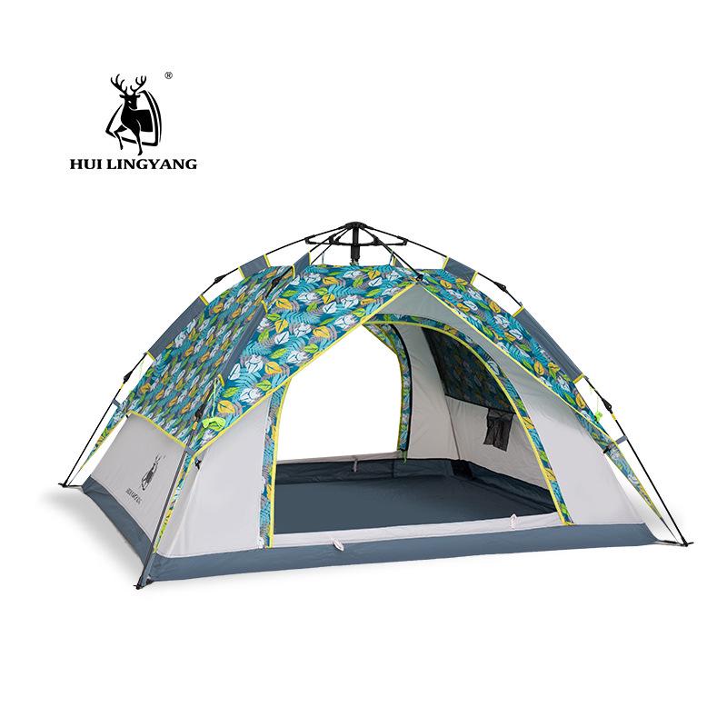 Four-Season 3-4 Person Automatic Double Layer Portable Camping Tent 3-4 Person