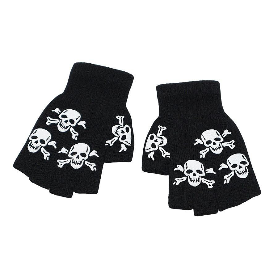 Unisex Pekskärms Halvfingerhandskar - Tunn Modell för Höst- och Vintersporter, Utomhusaktiviteter och Halloween