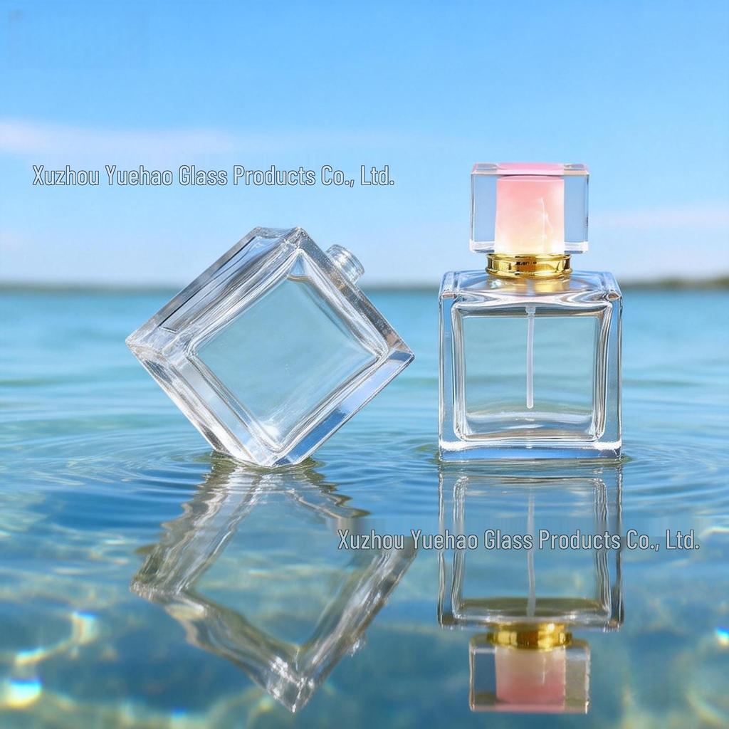 Clear Glass Perfume Bottle with Sprayer and Plastic Cap