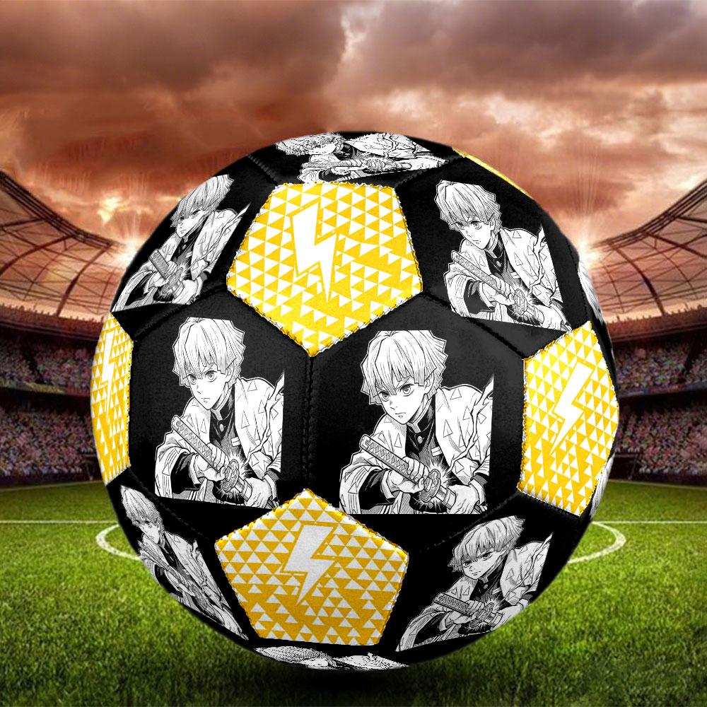 1pc Demon Slayer Kimetsu No Yaiba Soccer Ball Size 5 Indoor Soccer Ball Fashion Colorful Backyard Game - Great For Sports Fans Gift HE26
