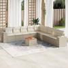 VidaXL Garden Lounge Set with Cushions 10 Pcs, Patio Sofas, Furniture Set, Outdoor Terrace Furniture, Beige 3257822
