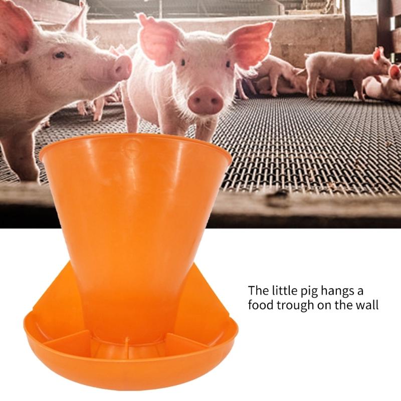 Schweinestall Futtertrog Kunststoff Ferkel Futtertrog Platzsparendes Design für mehrere Ferkel Wandmontage