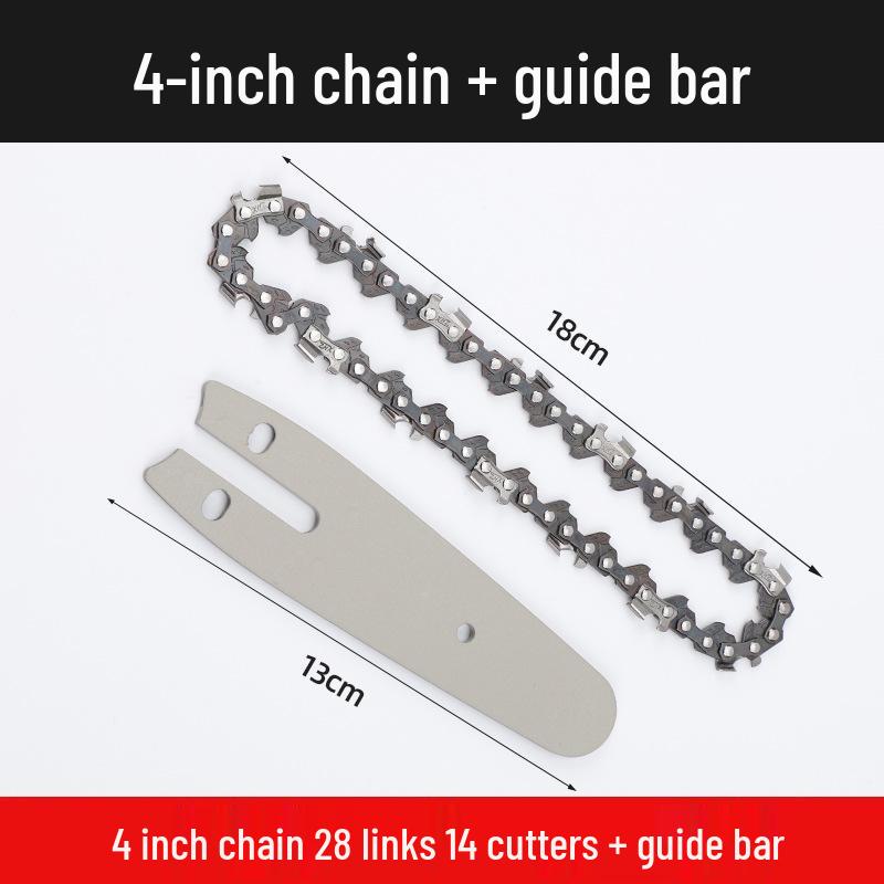 Universal Chainsaw Guide Bar & Chain: 4" & 16" for Gasoline & Lithium Electric Saws