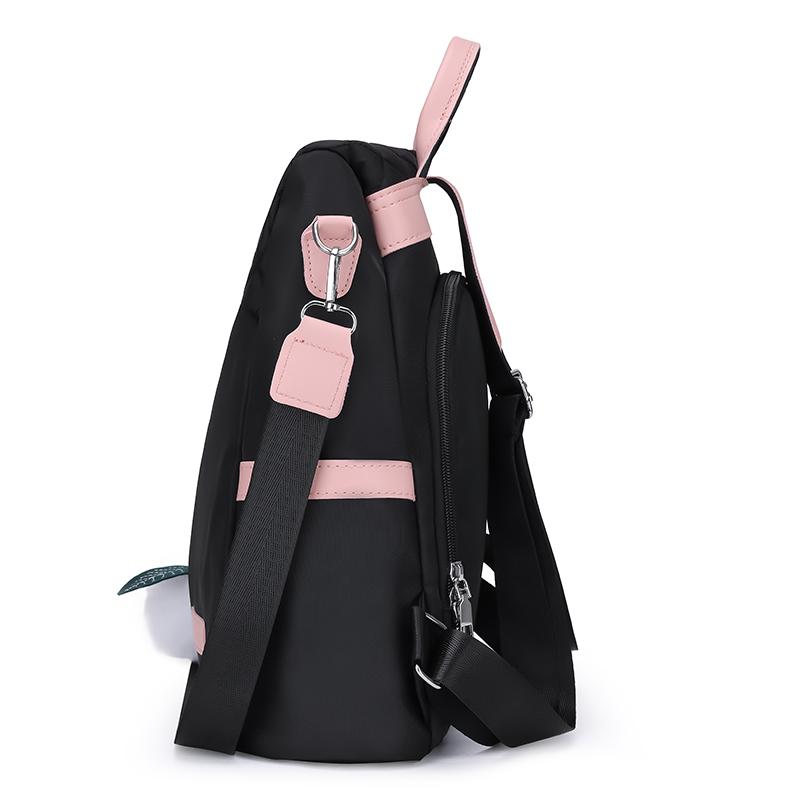 Casual Oxford Shoulder Bag Women's Block Color Backpack Large Capacity Waterproof Backpack