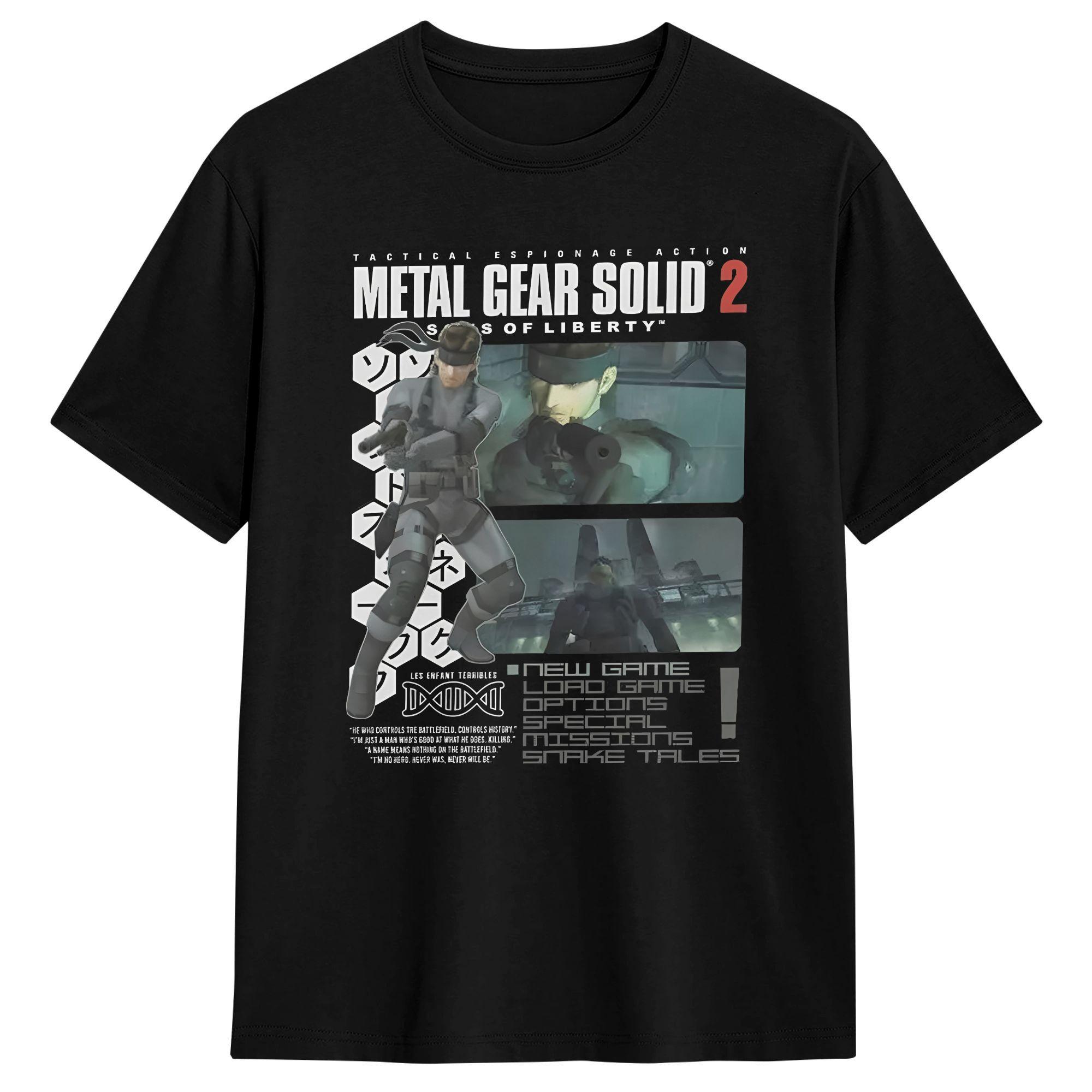 

Men s Metal Gear Solid Game MGS Gaming T Shirts 100% Cotton Tops Casual Short Sleeve Crewneck Tees Plus Size T-Shirts 5XL різнокольоровий