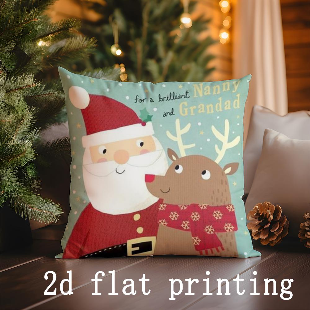 Home Decor Christmas Animal-Patterned Suitable For Sofa Bedroom Car Pillow Cover Cushion Rectangular Back Cushion