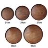Vintage Round Serving Tray Wooden 21/24/27/30/33cm Decorative Tray Food Bread Pan Coffee Home Table
