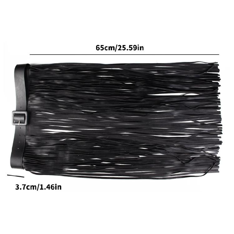 Eleganter Fransen Gürtel für Yuppie Kleid Liebhaber Einzigartiges Fransen Hüfttuch Schwarz Anmutiger Fransen Taillenformer Rock Wickel