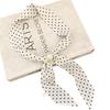 Vintage Polka Dot Chiffon Beaded Scarf For Women Lightweight Sheer Neck Scarf Fashion Accessory For Summer Daily Wear & Outfits