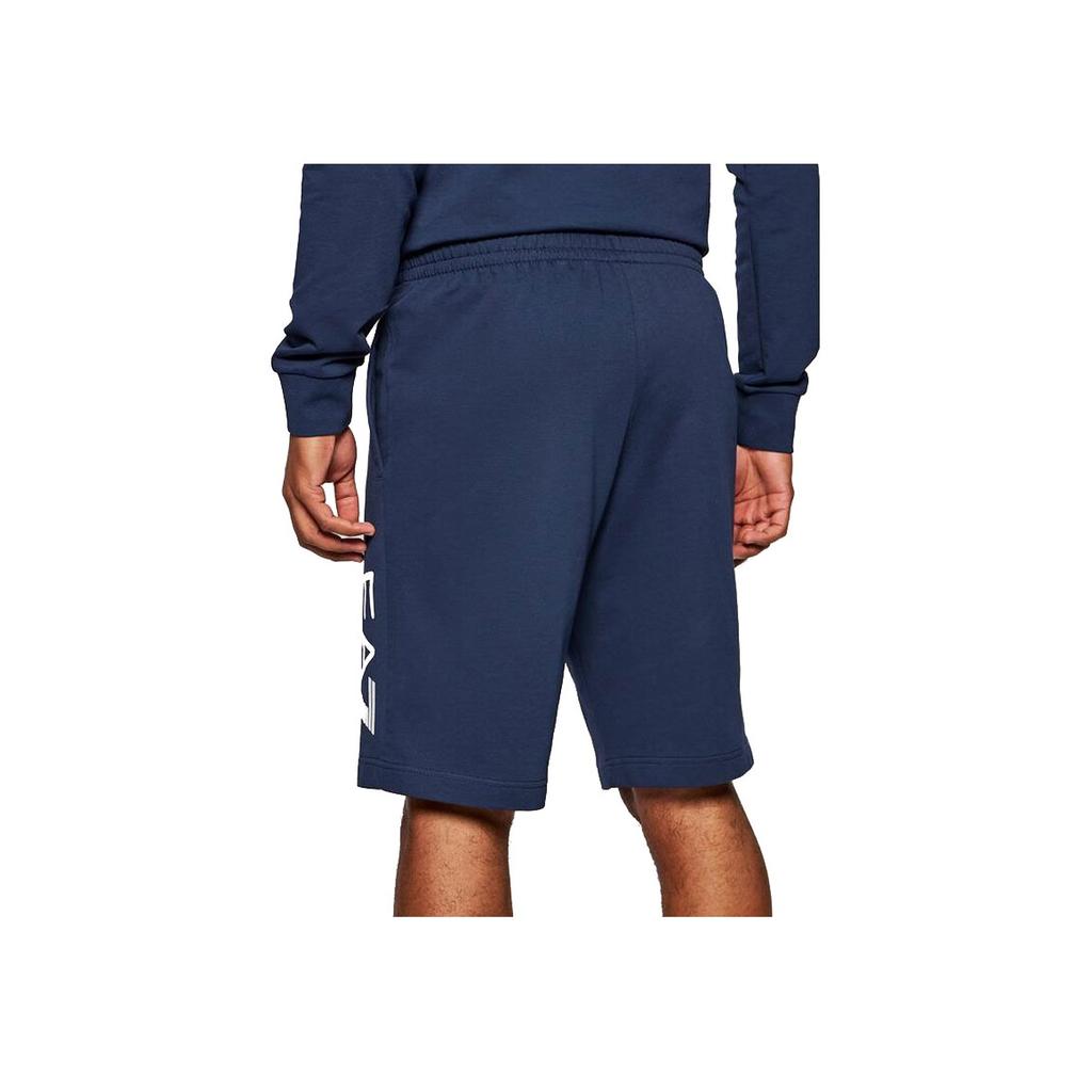 Emporio Armani EA7 SS22 Logo Letter Print Mid-Rise Casual Shorts Men Shorts Navy-Blue 3KPS73-PJ05Z-1554