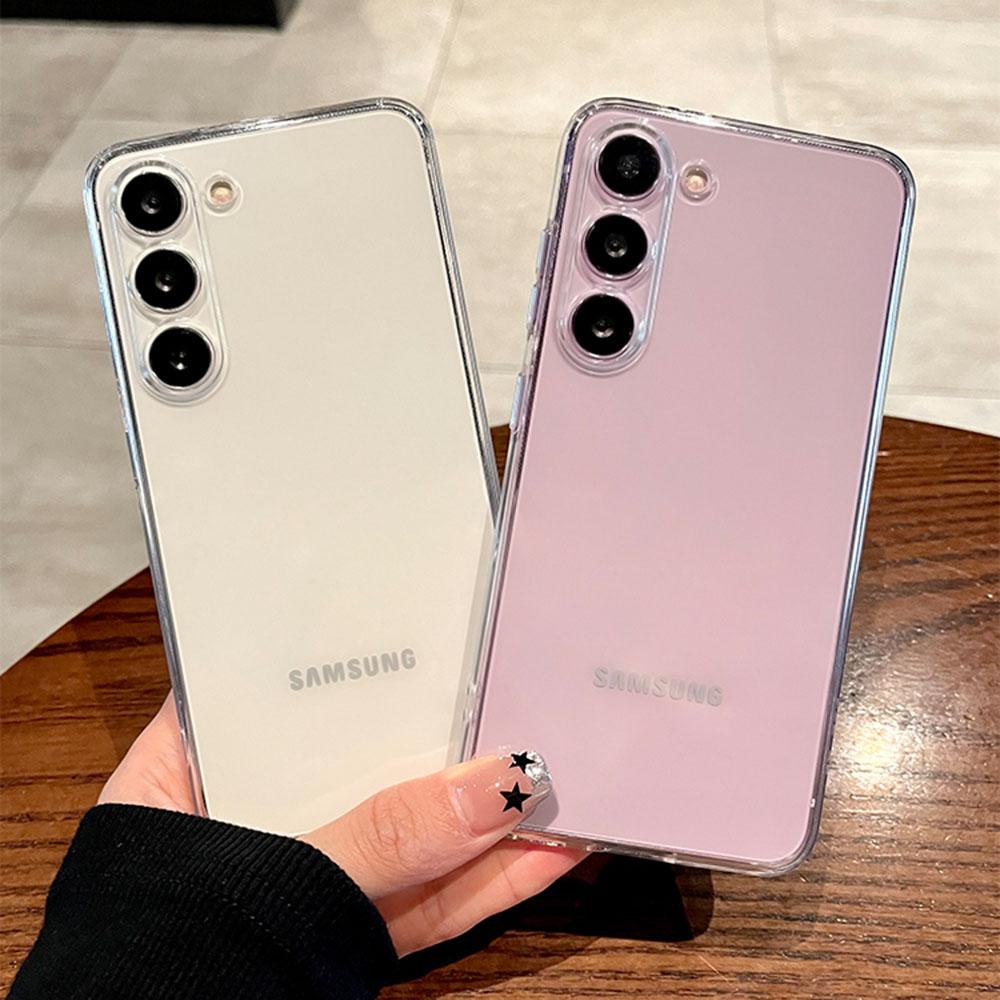Luxury Shockproof Silicone Clear Soft Case For Samsung Galaxy S24 S23 S21 FE S25 Plus Note 20 Ultra Transparent Back Cover