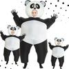 Costume da Panda Gonfiabile Gioco di Ruolo Genitore-Figlio Cartone Animato Costume da Mascotte a Corpo Intero