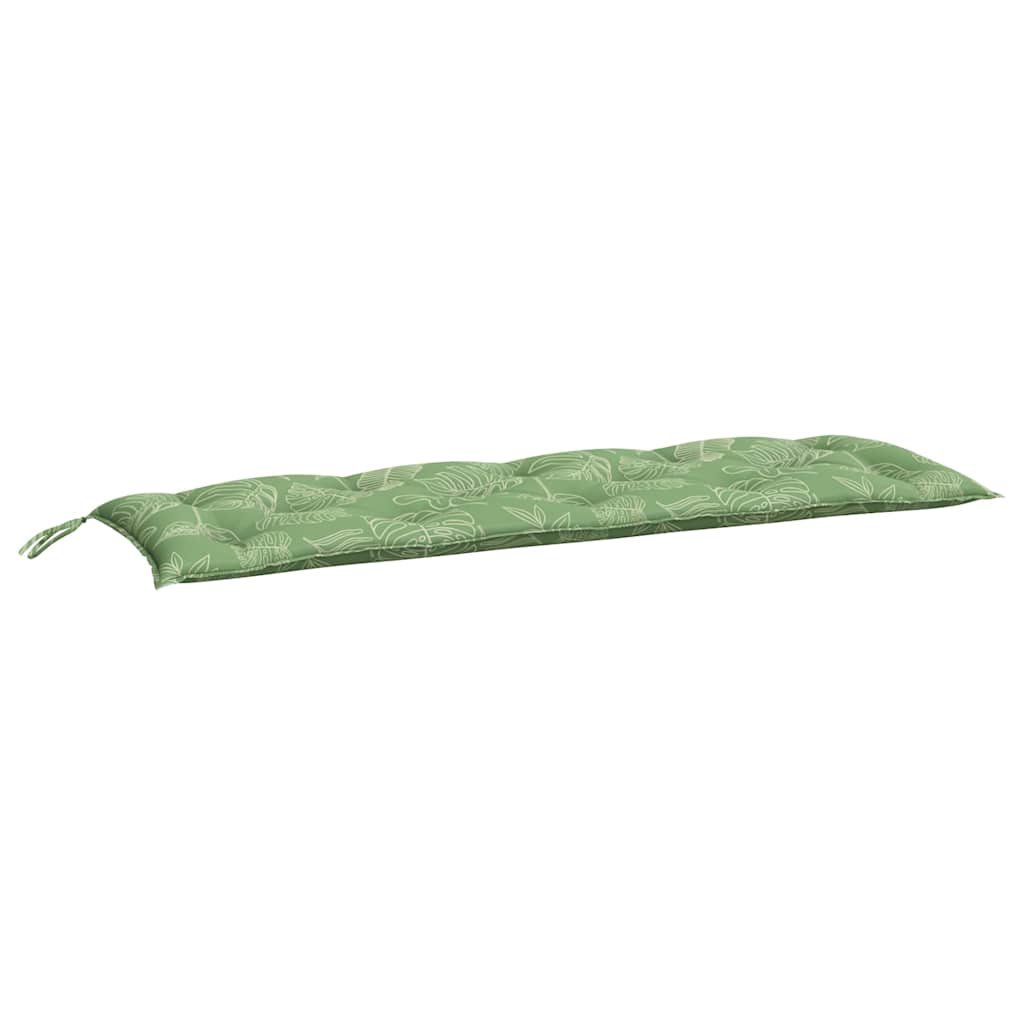 Garden Bench Cushions 2 Pcs Leaf Pattern 150x50x7 cm Fabric
