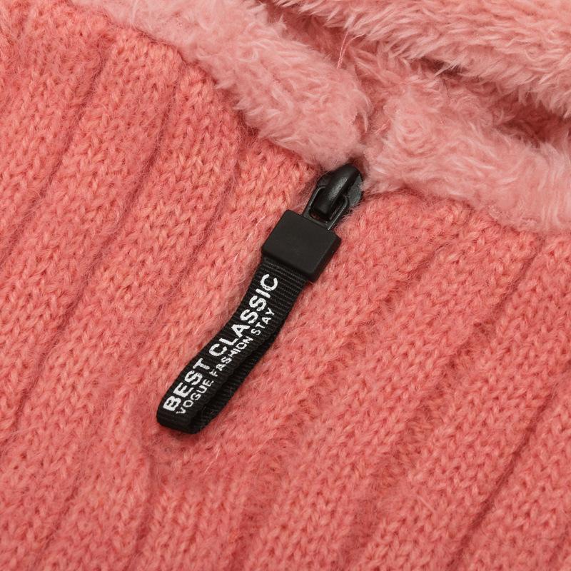 Damen Winter Dicke Warme Gestrickte Mützen Kappen Hüte Damen Vollgesichtsbedeckung Outdoor Ski Reitkappe Mütze Für Damen