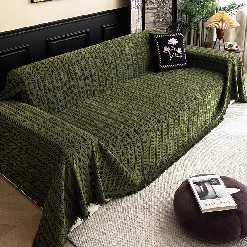 Chenille Cat-Scratch Resistant Sofa Throw - All-Season, High-End Feel, Fully Wrapped, Dirt-Resistant Blanket Cover