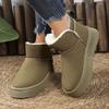 Damskie Szerokie Platformowe Buty Zimowe, Zimowe Botki z Pluszową Podszewką, Pogrubione Ciepłe Botki dla Kobiet
