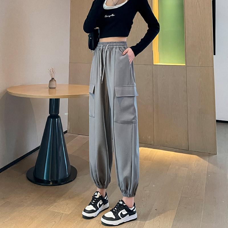 

Винтажные комбинезоны для детей, весенние новые повседневные спортивные леггинсы с высокой талией и прямыми штанинами S