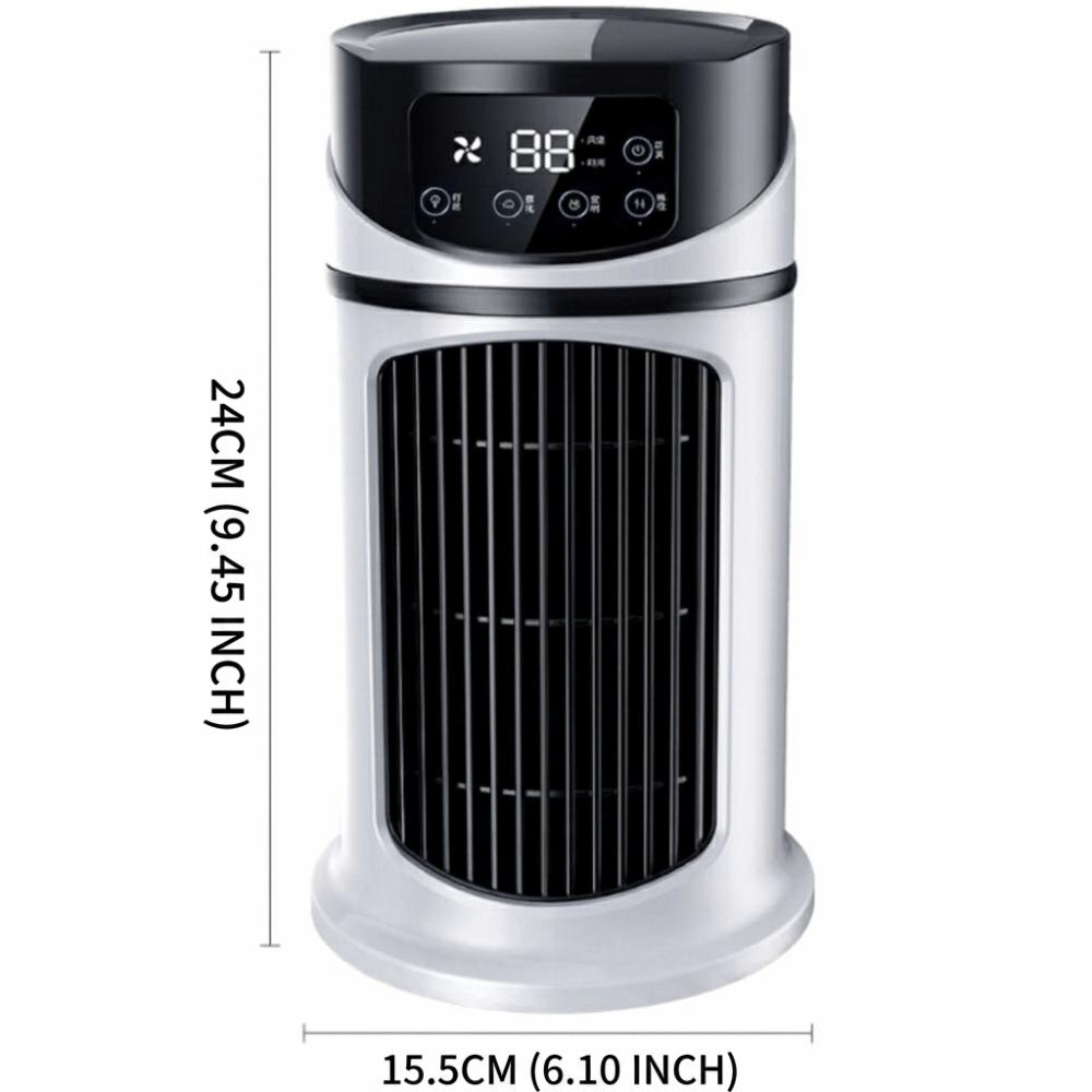 Compact Design Air Cooler Fan Water Mist Atomization Low-Noise Operation Portable Air Conditioner Dual Fan Heads for 5V/2A