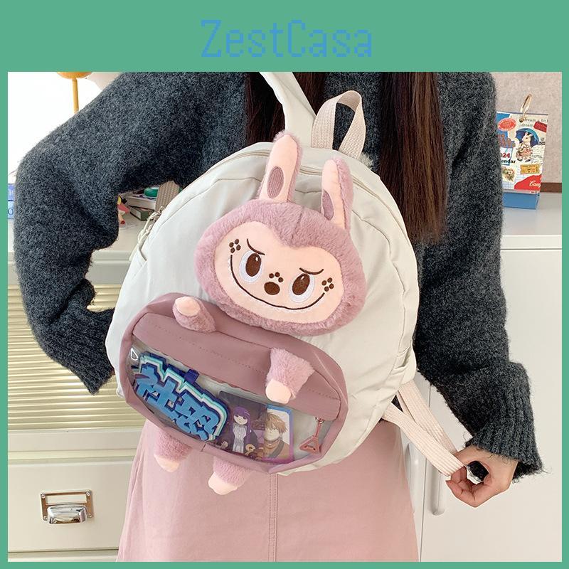 With Plush Backpack Adjustable Shoulder Straps And Large Capacity