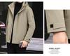 Herren Mittellange Kapuzenjacke aus Gänsedaunen - Neuer Stil, Verdickt, Abnehmbar, Warme Winter Business Casual Oberbekleidung