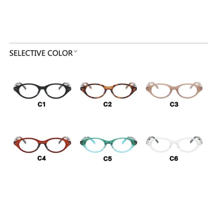 Dámské brýle, kovové panty, malý rámeček oválný rám brýlí, módní a literární street brýle.