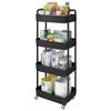 Kitchen Movable Trolley Storage Rack, Bedroom Bathroom Floor Standing Multi-layer Snack Rack, Baby Product Storage Rack