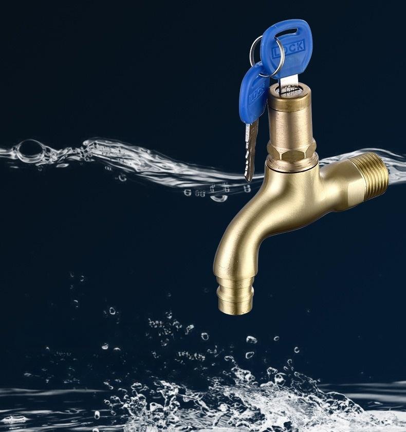 Anti-theft faucet 4 points Garden Balcony Water Tap Plastic Water Hose Quick Connector Single Cooled Watering Fittings Tool