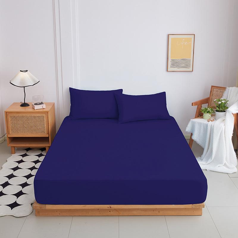 Napínací prostěradlo s gumičkou Jednobarevný chránič matrace pro jednolůžkové, dvoulůžkové a king postele 100% bavlna