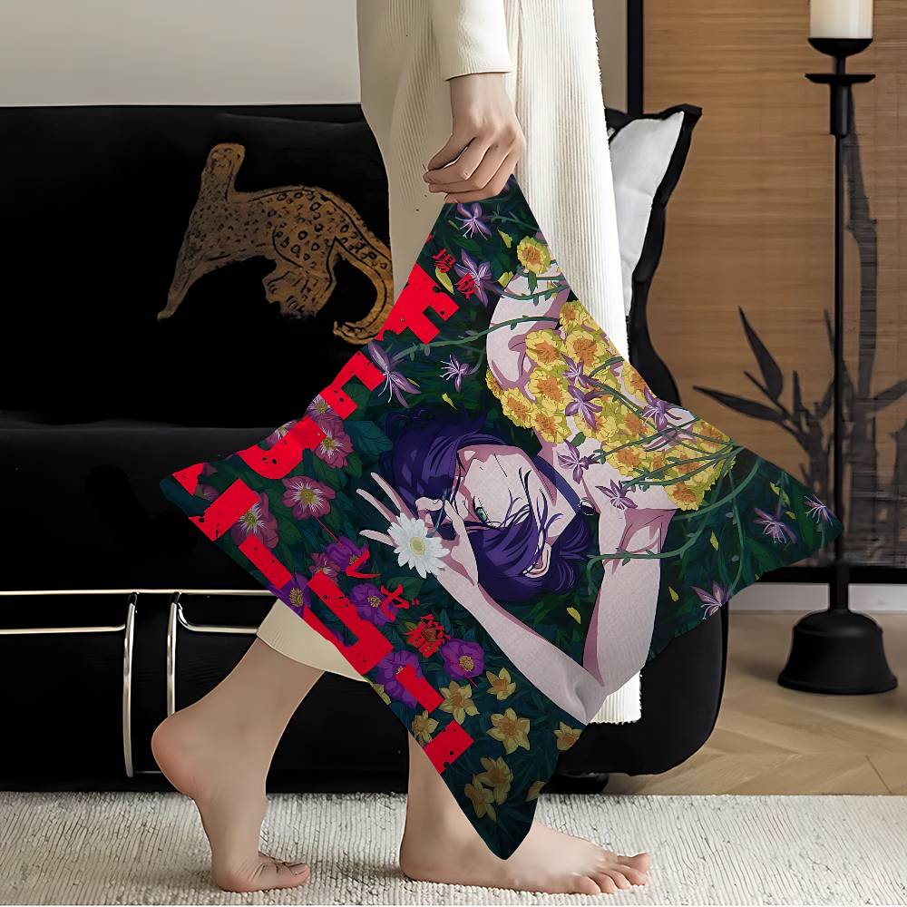 Chainsaw Man The Movie Reze Arc Pillow Cover For Bedroom Room And Living Room Sofa Decorative Cushion Cover