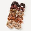 12pcs Multiple Mixed Color Outfits for Women Fashionable and Bright Satin Large Intestine Hair Rings High Elasticity Comfortable