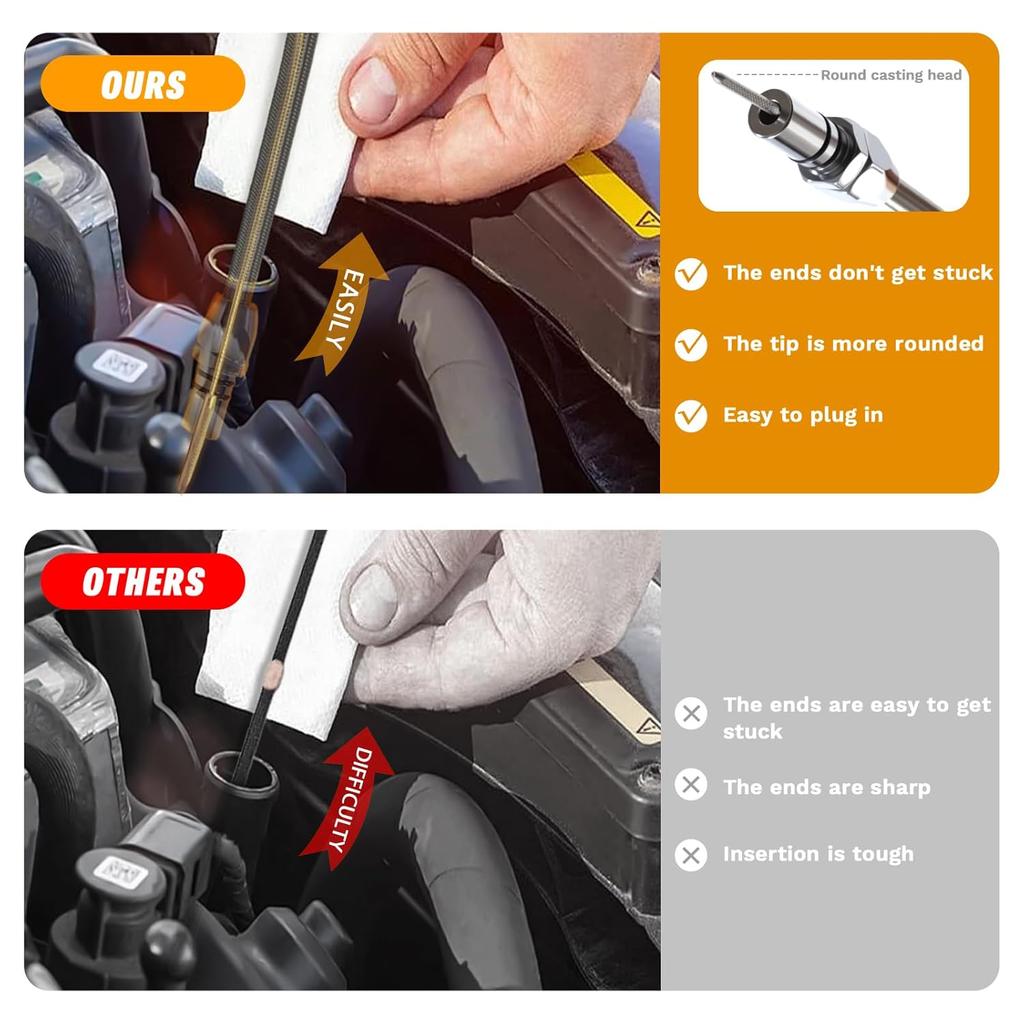 HAHAHA TH350 TH400 Turbo350 Firewall Mounted Flex Transmission Dipstick TH350/TH400 Stainless Braided Hose Compatible With GM/Chevy TH350/TH400