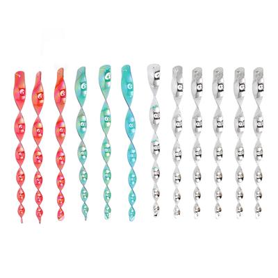 12pcs Bird Repellent Rods Hanging Bird Reflective Scare Spiral Rods To Keep Birds Away From Garden