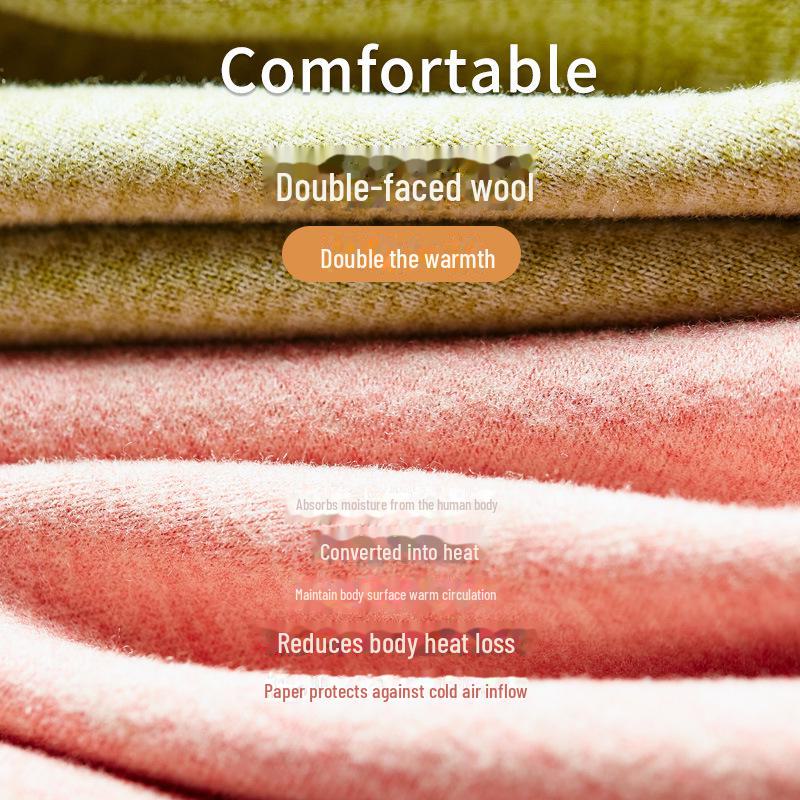 Damen Seide Kaschmir Nahtloses Warmes Unterhemd - Slim Fit Rundhals Unterwäsche