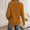 Women's Casual, Stylish, Loose-fitting Round Neck Knitted Solid Color Pullover Sweater