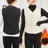 Dámské Podzim Zimní Vesta Kabát Měkký Silný Polstrovaný Bez Rukávů Jednořadé Jednořadé Jednobarevné Výstřih do V Cardigan Slim Fit Teplé kapsy Dámská vesta