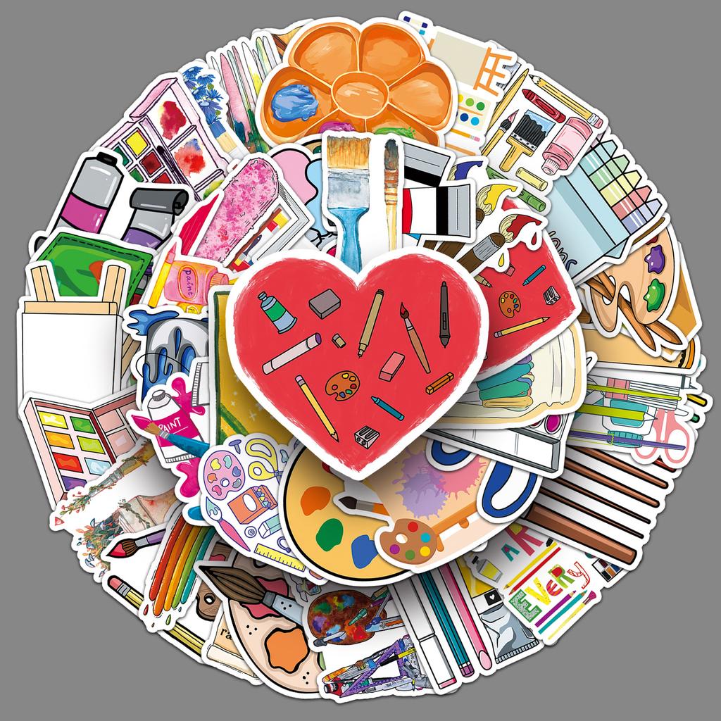 50 Painting Tools Graffiti Stickers Personalized Creative Fresh Decoration Mobile Phone Suitcase Stationery Stickers