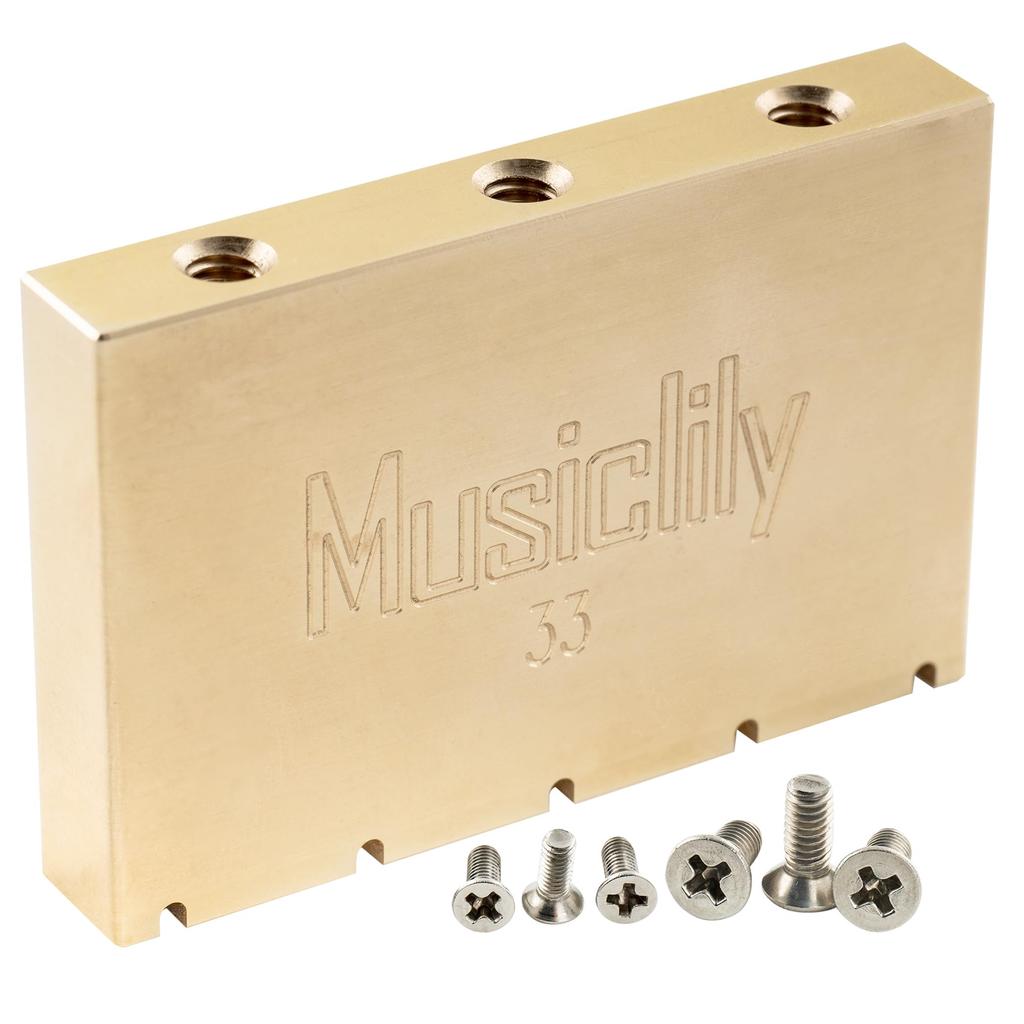 Musiclily Ultra 33mm Brass Tremolo Block for Gotoh GE1996T Electric Guitar with Floyd Rose Tremolo Unit